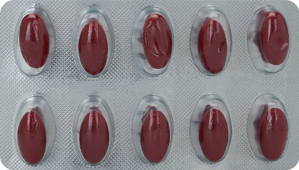 Ensules Plus Strip Of 10 Softgel Capsules (Red)