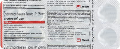 New Erythrocin 250mg Strip Of 10 Tablets