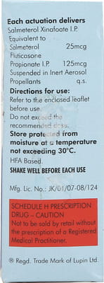 Esiflo 125/25mcg 120md Box Of 7.3gm Transhaler