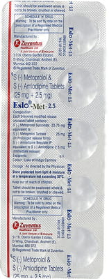 Eslo Met 2.5mg Strip Of 10 Tablets