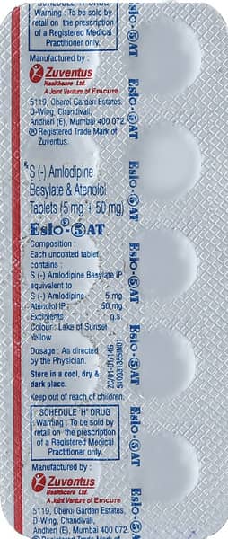 Eslo At 5mg Strip Of 10 Tablets