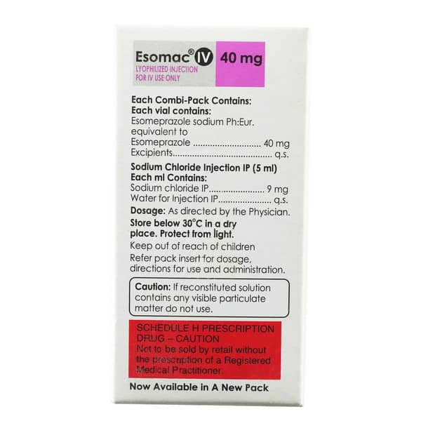 Esomac Iv 40Mg Vial Of 0.04Gm Powder For Injection