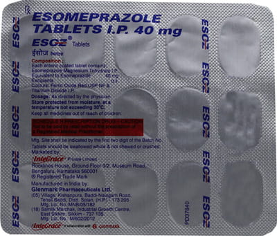 ईसोज़ 40एमजी 15 टैबलेट की स्ट्रिप
