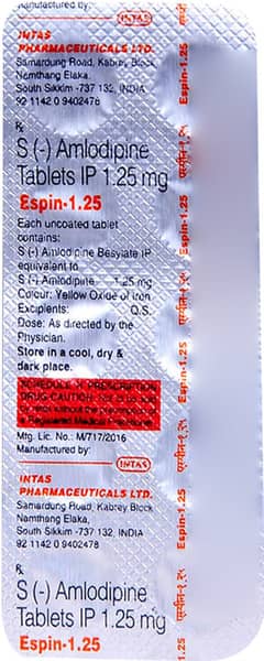 Espin 1.25mg Strip Of 10 Tablets