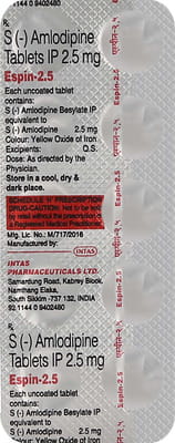 Espin 2.5mg Strip Of 10 Tablets