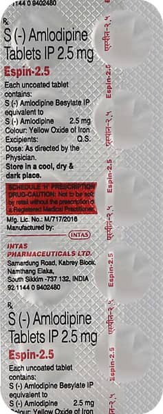 Espin 2.5mg Strip Of 10 Tablets