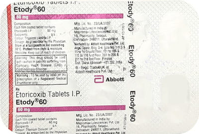 Etody 60mg Strip Of 10 Tablets