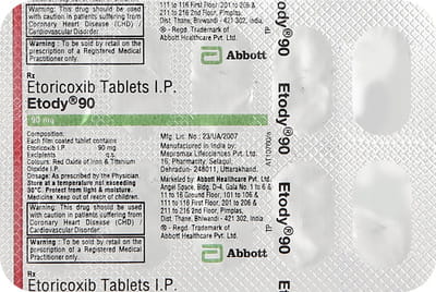 Etody 90mg Strip Of 10 Tablets