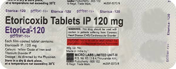 Etorica 120Mg Strip Of 10 Tablets