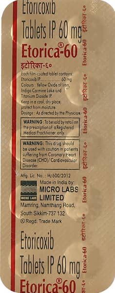 Etorica 60mg Strip Of 10 Tablets
