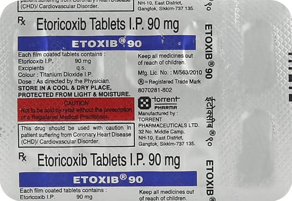 Etoxib 90mg Strip Of 10 Tablets