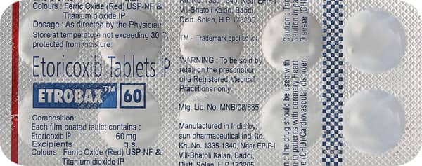 Etrobax 60mg Strip Of 10 Tablets
