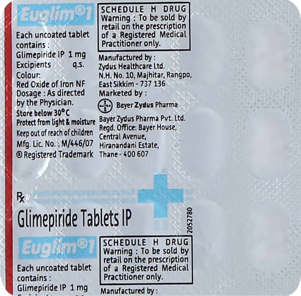 Euglim 1Mg Strip Of 15 Tablets