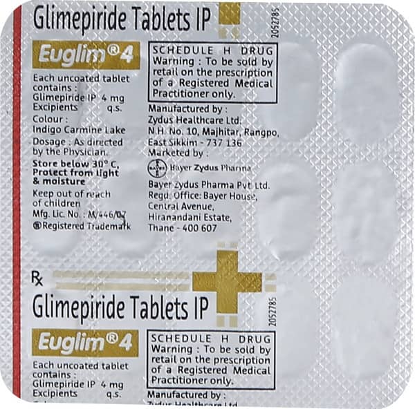 Euglim 4mg Strip Of 15 Tablets