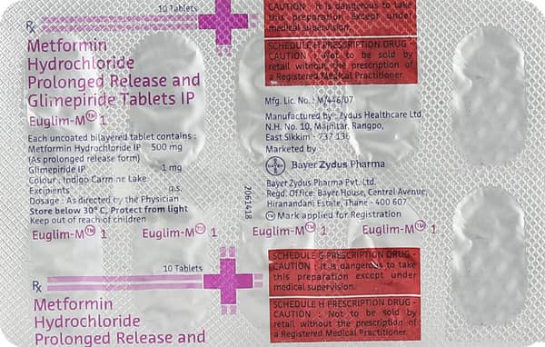 Euglim M 1Mg Strip Of 10 Tablets