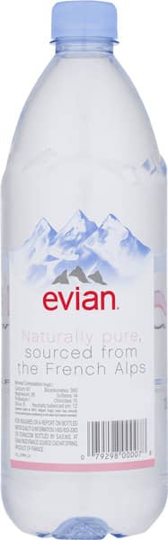 Evian Nat Mineral Water 1lit