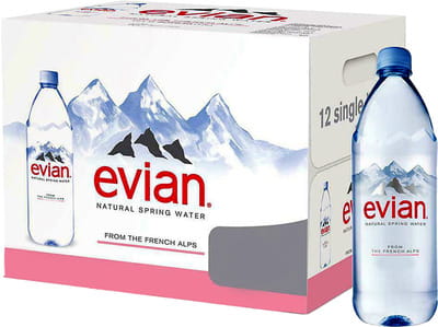Evian Nat Mineral Water 1lit