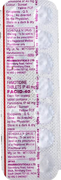 Facid 40mg Tablet