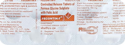 Fecontin F Strip Of 10 Tablets