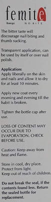 Femite No Bite 1% Bottle Of 9ml Solution