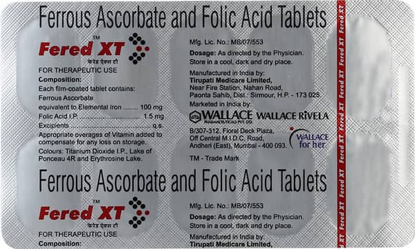 Fered Xt Strip Of 10 Tablets