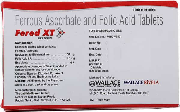 Fered Xt Strip Of 10 Tablets