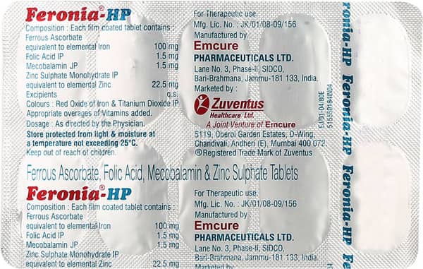 Feronia Hp Strip Of 10 Tablets