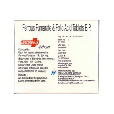 Ferro Plus Strip Of 30 Tablets