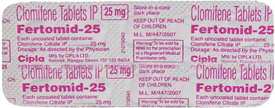Fertomid 25mg Strip Of 10 Tablets