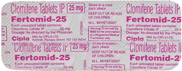 Fertomid 25mg Strip Of 10 Tablets