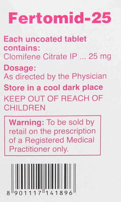 Fertomid 25mg Strip Of 10 Tablets