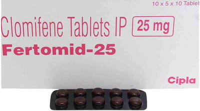 Fertomid 25mg Strip Of 10 Tablets