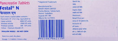 Festal N Strip Of 10 Tablets
