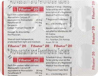 Fibator 20mg Strip Of 10 Tablets