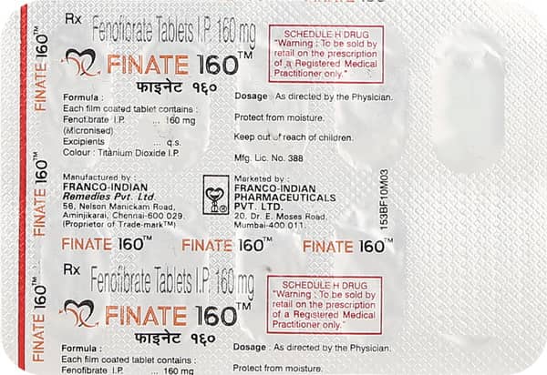Finate 160mg Strip Of 10 Tablets