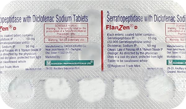 Flanzen D Strip Of 15 Tablets