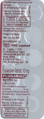 Flunarin 10mg Strip Of 10 Tablets