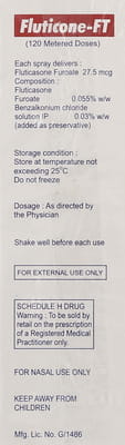 Fluticone Ft 120md Bottle Of 6gm Nasal Spray