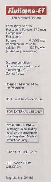 Fluticone Ft 120md Bottle Of 6gm Nasal Spray