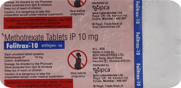 Folitrax 10mg Strip Of 10 Tablets
