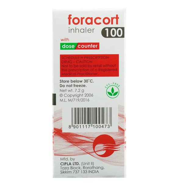 Foracort 100Mcg Cfc Free Box Of 120Md Metered Dose Inhaler