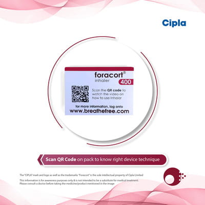 Foracort 400mcg Cfc Free Box Of 120md Metered Dose Inhaler