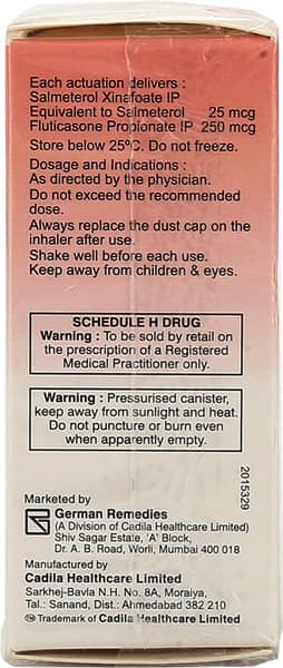 Forair 250mcg Cfc Free Box Of 120 Metered Dose Inhaler