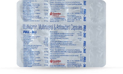 Full 365mg Strip Of 15 Capsules