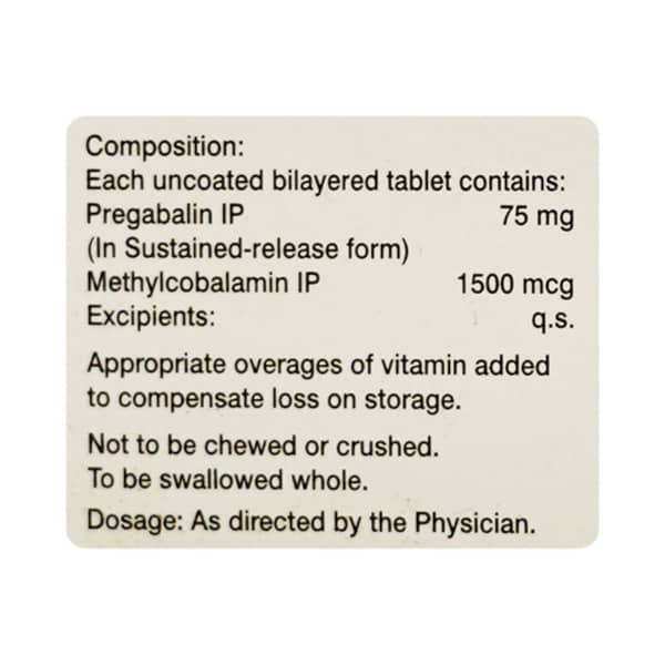 Gabasafe Plus Sr 75mg Strip Of 10 Tablets