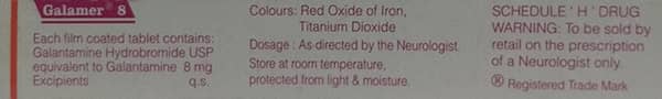 Galamer 8mg Strip Of 10 Tablets