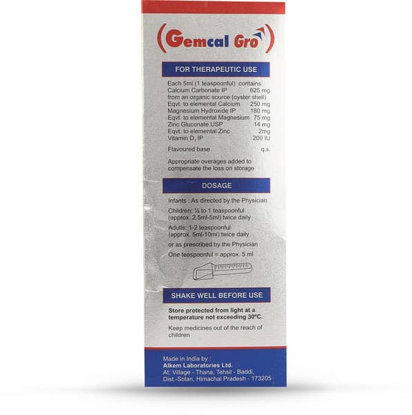 Gemcal Gro Bottle Of 200ml Suspension