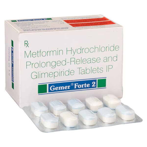 Gemer Forte 2mg Strip Of 10 Tablets