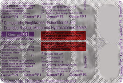 जेमेर पी 2एमजी 20 टैबलेट्स की स्ट्रिप