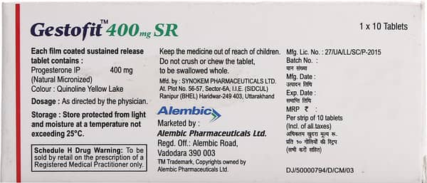 Gestofit Sr 400mg Strip Of 10 Tablets